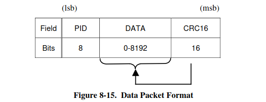 Data packet format